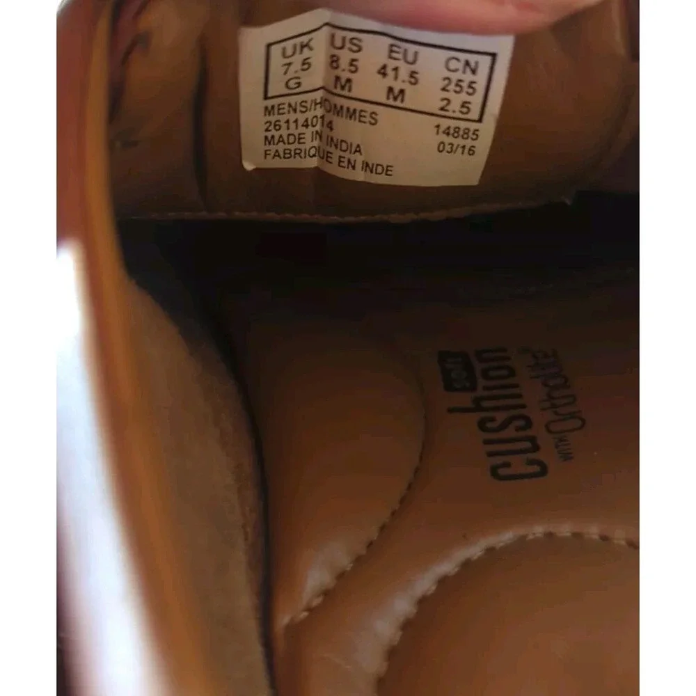 Clarks Shoes Mens 8.5 M Casual Lace Up Oxford Brown Distressd‎ Leather